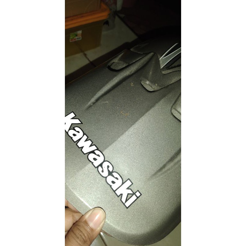 Helm fullface kawasaki klx warna abu