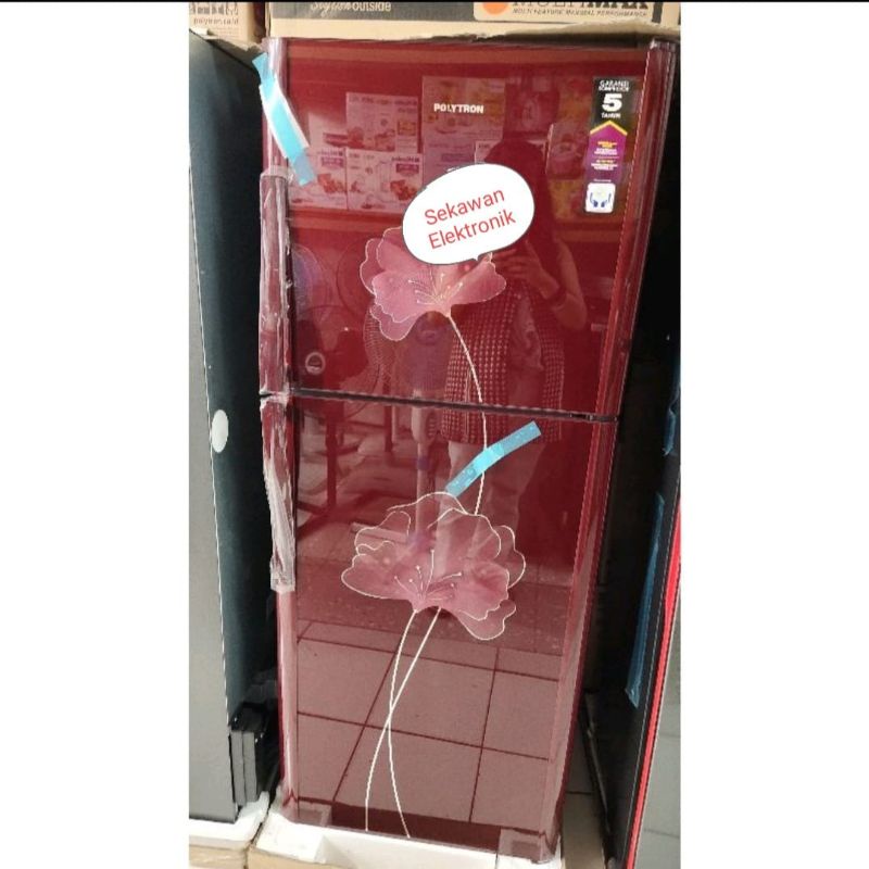 KULKAS POLYTRON BELLEZA 210 L PRM 21 BNR/ HO LEMARI ES 2 PINTU NO FROST  BANDUNG ONLY
