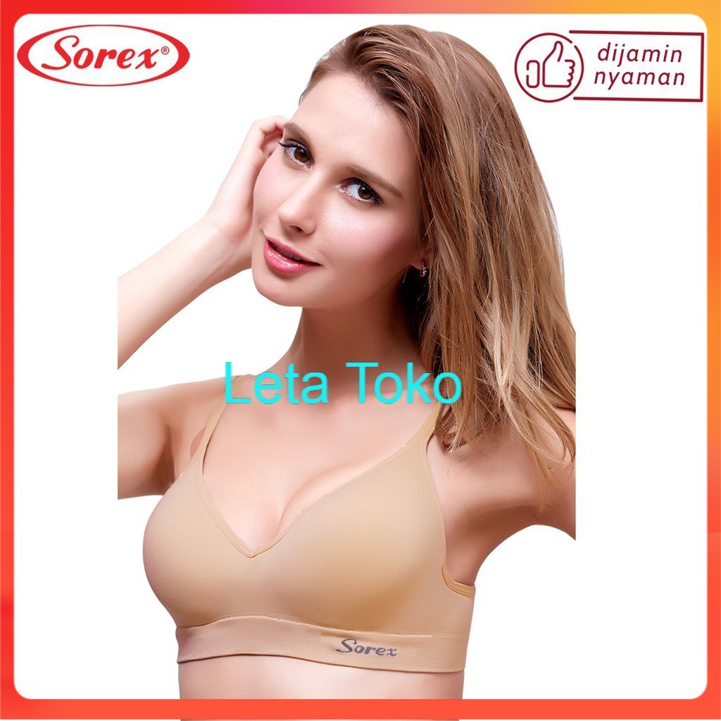 BH Wanita Tanpa Kawat Sorex Busa Kait 2 Bra Fashion Import Sorek Dewasa Cup Besar 11107 Leta_toko