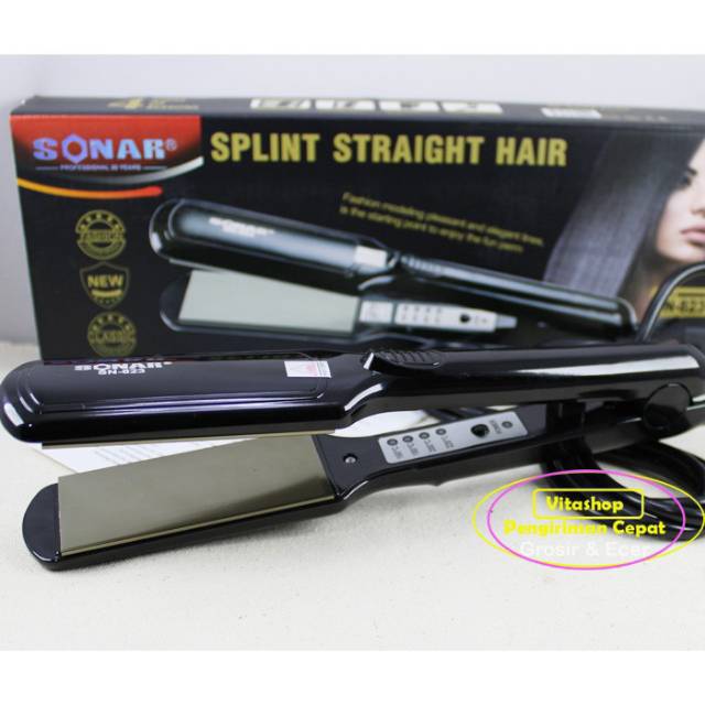 sonar sn 823 catokan lurus alat catok rambut salon temperatur suhu