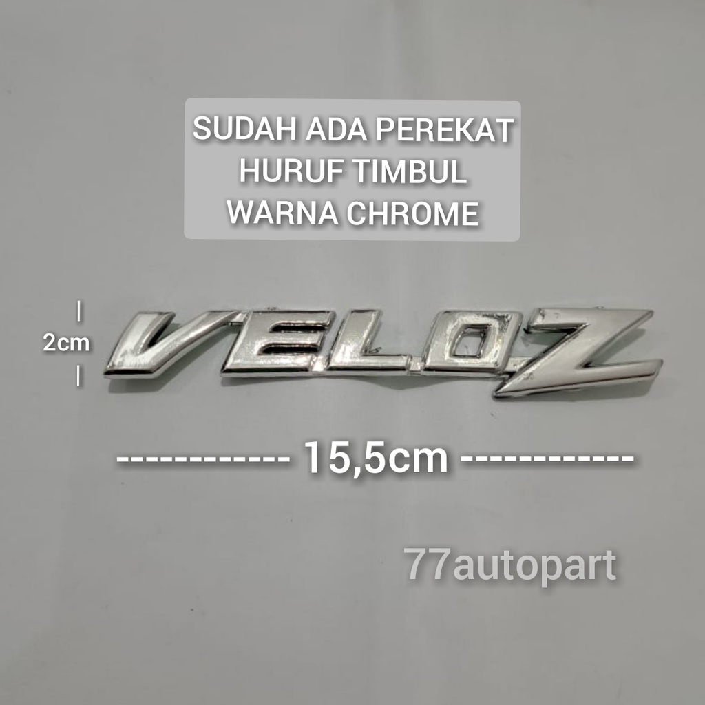 emblem logo mobil toyota tulisan veloz untuk avanza velos lama