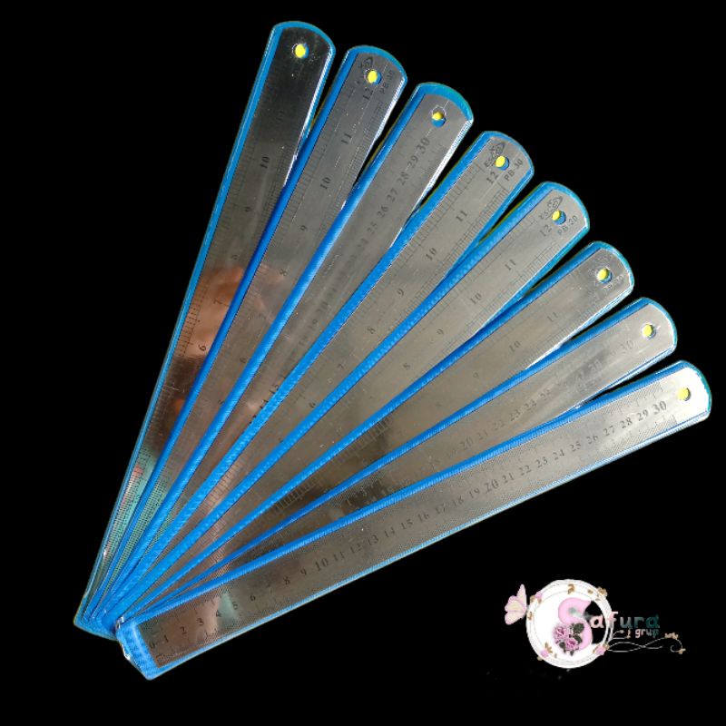 

penggaris besi mistar stainless 30 cm ecer