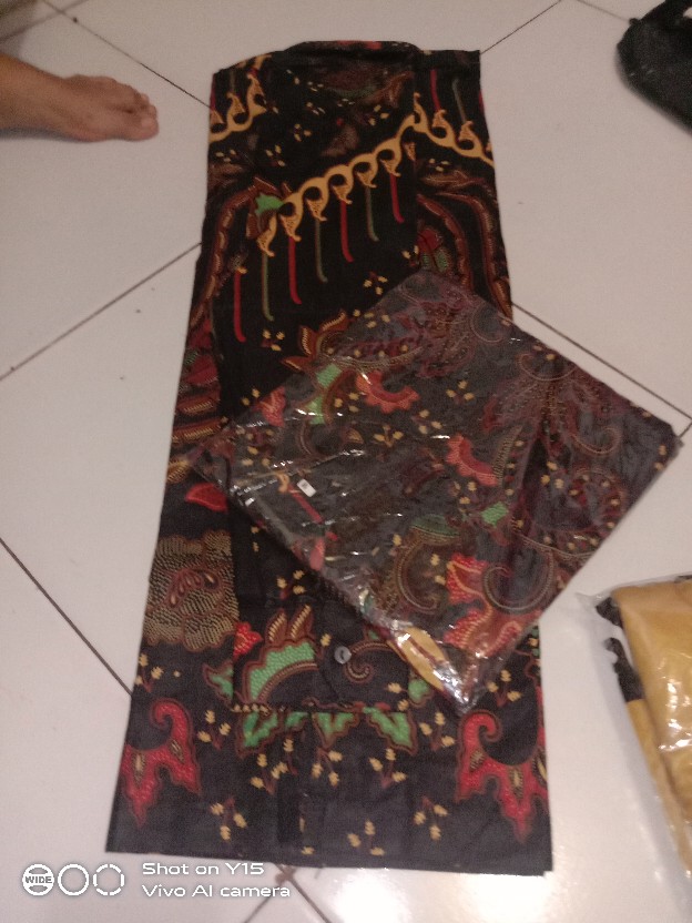 Gamis Batik Peplum Sogan | Gamis Batik Solonan | Gamis Batik Terlaris