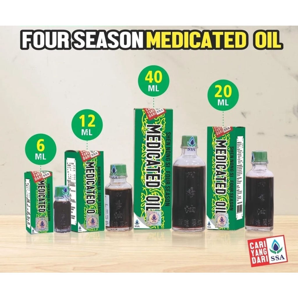 Medicated Oil Four Season Melegakan Nafas Hidung Tersumbat  Obat Mual Kembung Mual Digigit Serangga