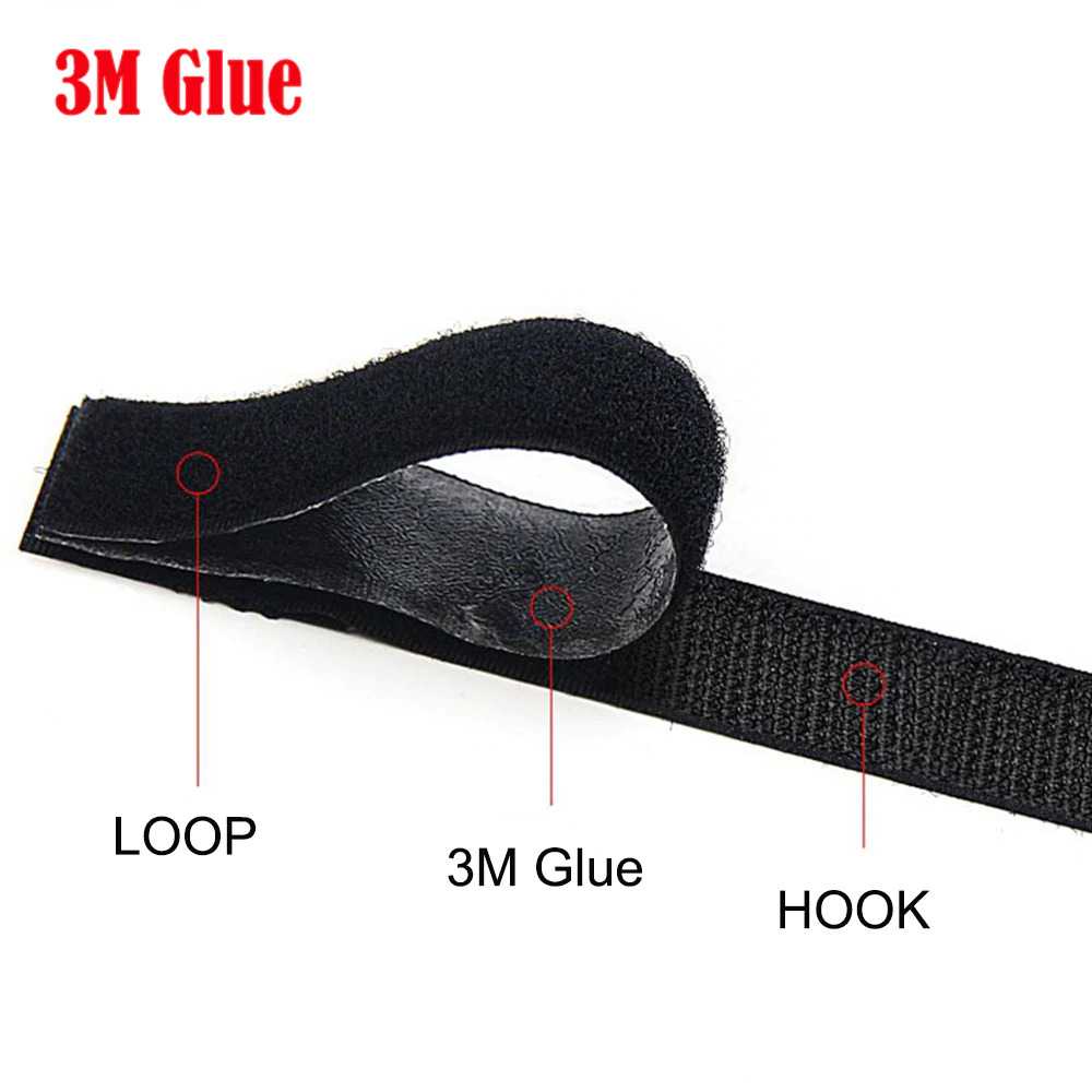 Lakban Velcro Hook and Loop Double Tape Adhesive Perekat Serbaguna Magic 1 Meter - COD