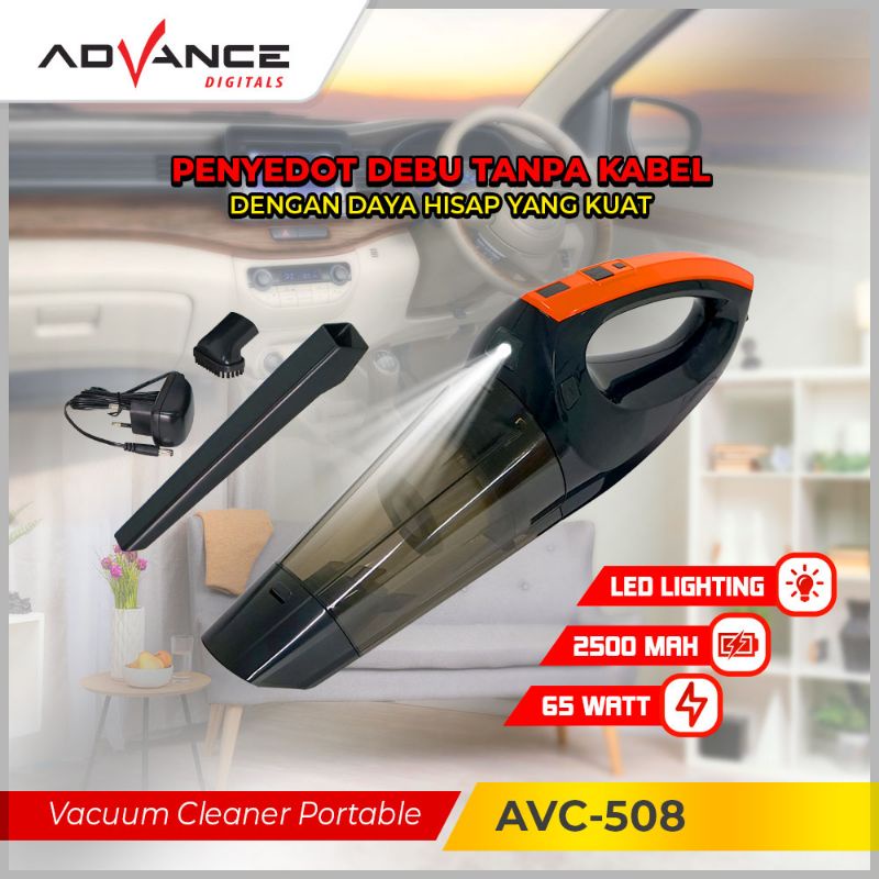 Advance Vacuum Cleaner Portable / Penyedot Debu Tanpa Kabel AVC-508