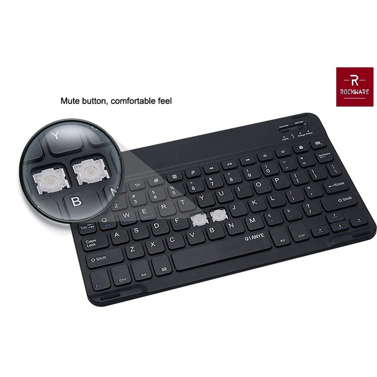 AKN88 - ROCKWARE HB030 - Keyboard Bluetooth Portable Slim 10 inch