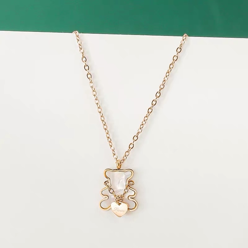 kalung teddy lucu imut titanium original terlaris termewah tercantik terkeren