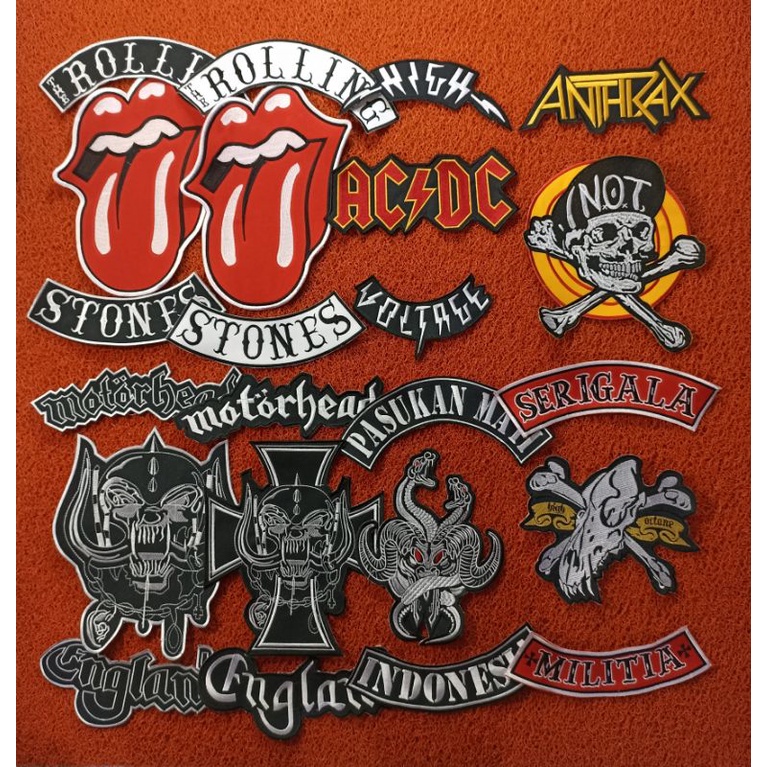 [ HARGA AGEN 50 SET ] BACKPATCH BORDIR MOTORHEAD SATU SET BEST QUALITY SUPER MURAH SEDUNIA