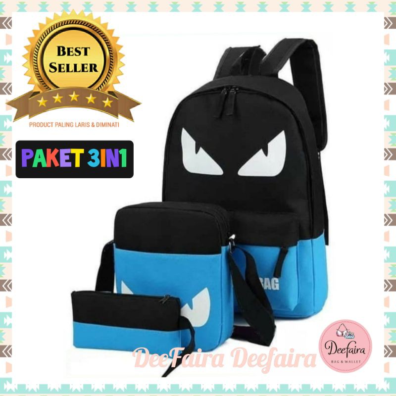 Tas Sekolah Anak Laki-Laki Set3in1 Tas Backpack Anak