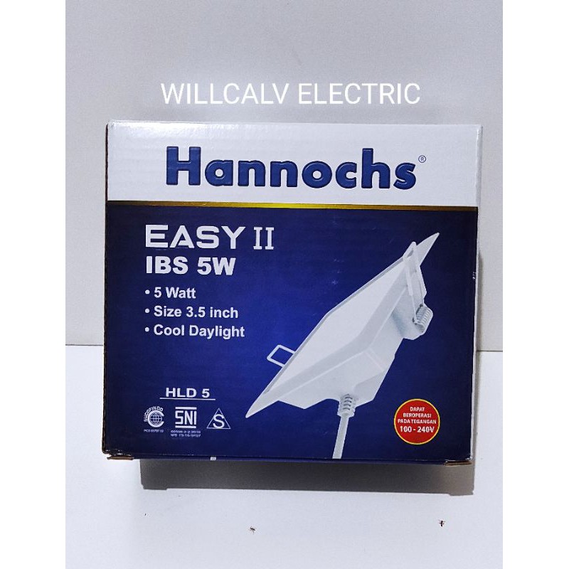 LAMPU DOWNLIGHT LED HANNOCHS EASY 2 KOTAK - AMPU LED HANNOCHS EASY 2 KOTAK 5W / 7W / 9W