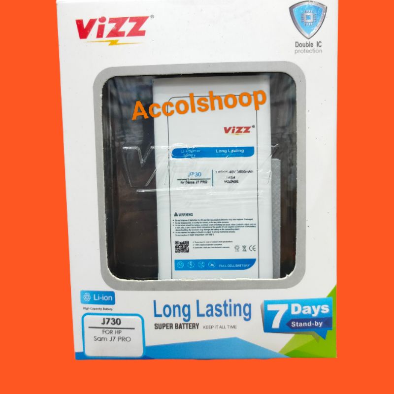 Baterai Batre Vizz Samsung Galaxy J7 Pro / J730 Original Vizz