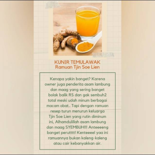 [PROMO DAPAT 3x500ml) Jamu Sehat 100% Organic Natural | Kunyit Asam | Beras Kencur | Jahe Merah | Jamu Uyup Uyup | Kunir Temulawak Obat Asam Lambung Ramuan Tjin Soe Lien 1.5 liter