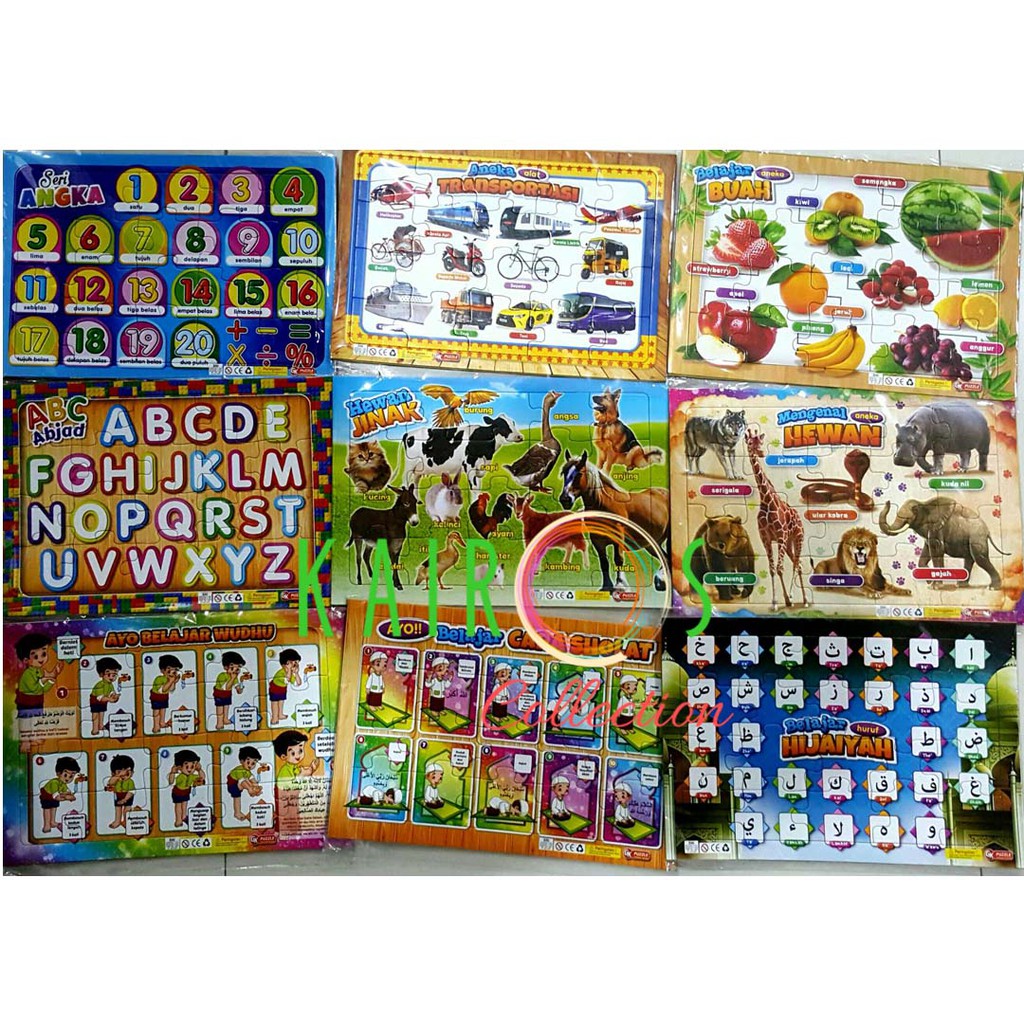 Puzzle Belajar Anak Edukasi Aneka Motif