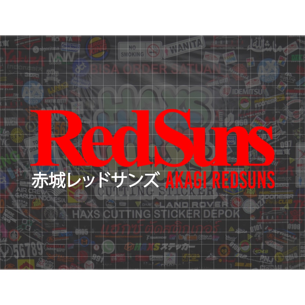 Cutting Sticker Akagi Redsuns Ukuran 20 Cm