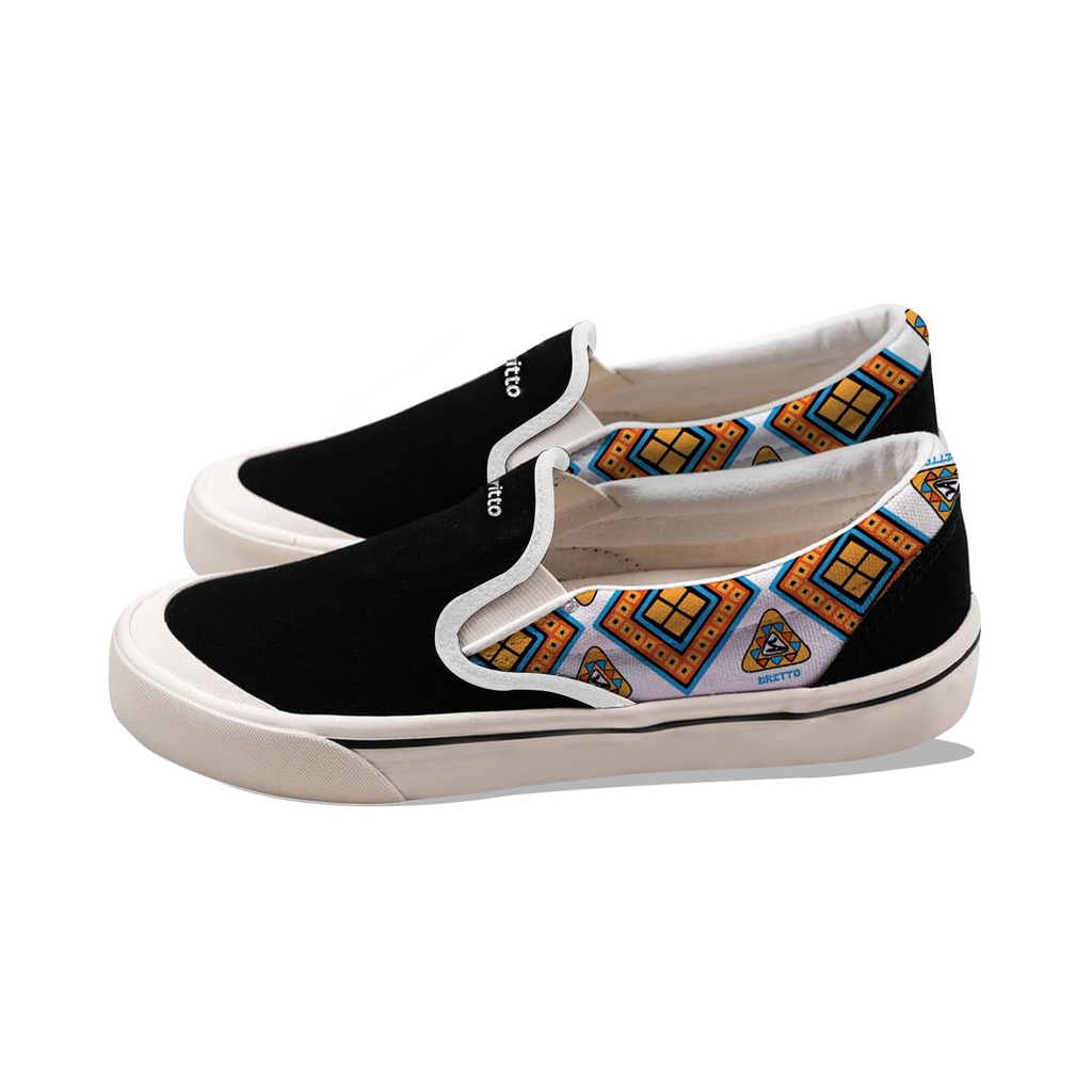 Dritto Slip on - Sepatu Slip On &quot;Yokubu&quot; - Black