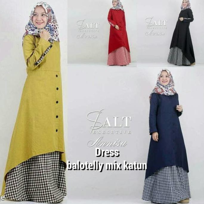 Baju Hijab / Grosir Pakaian Wanita / Gamis Murah : Annisa Dress - Hijab - Mdni