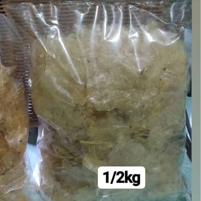 

Cemilan Snack Keripik Kripik Kaca Beling Pedas Asin Gurih Ciamis 1/2kg