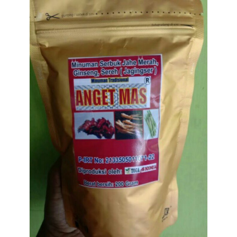 

Minuman Kesehatan jahe merah plus ginseng plus sereh / jagingser ANGET MAS, 1kg