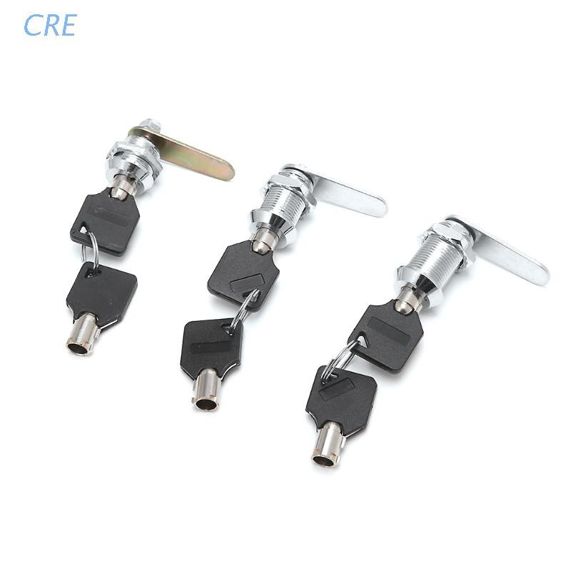 CRE  Drawer Tubular Cam Lock For Door Mailbox Cabinet Cupboard w/2 Keys 16-30mm