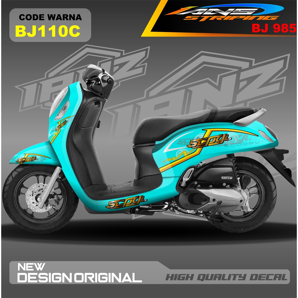 DECAL STIKER HONDA SCOOPY FULL BODY / STICKER VARIASI SCOOPY MOTIF BALI / STICKER MOTIF BALI