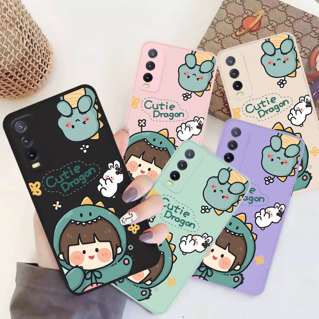 SOFTCASE MACARON DINO CUTE INFINIX SMART 4 / SMART 5 / SMART 6 RAM 3GB / HOT 9 PLAY
