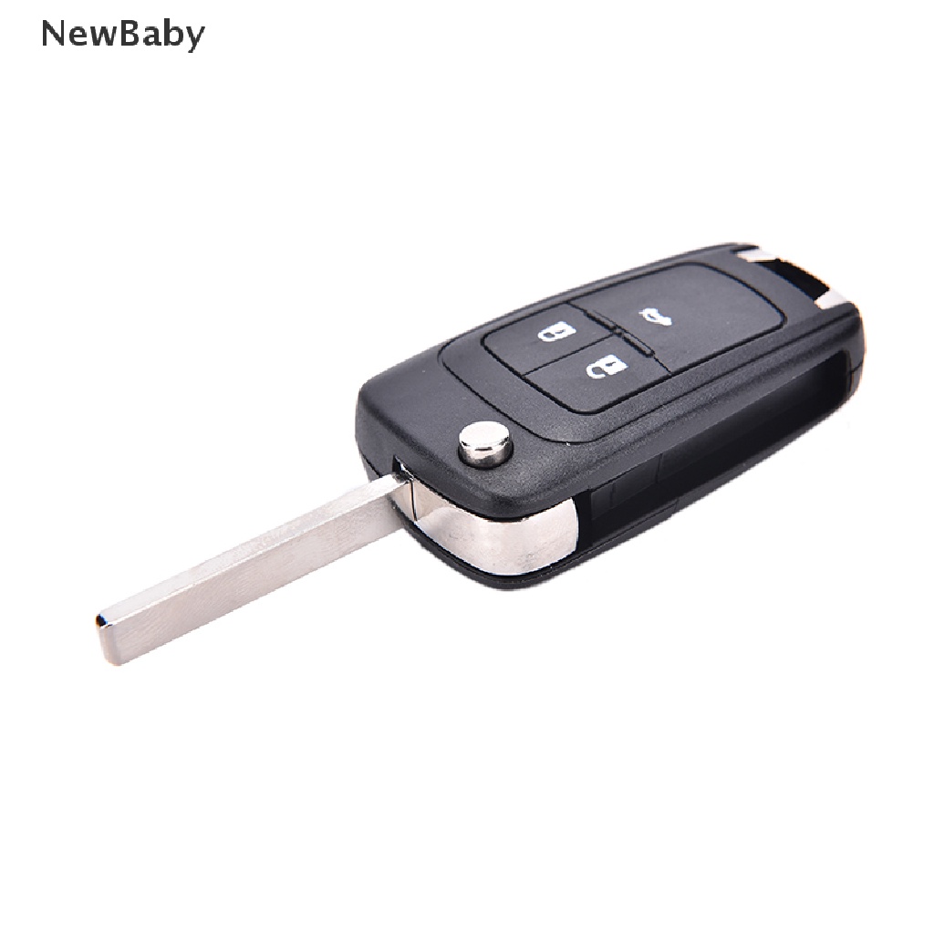 Rumah / Casing Kunci Remote Lipat 3 Tombol Plastik Warna Hitam Untuk Chevrolet Cruze