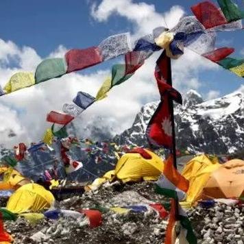 Bendera Nepal Aksesoris Kemah Praying Flag Nepalese Tibetan