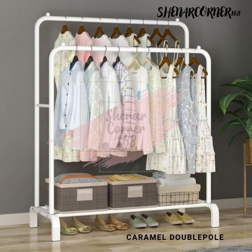 SHENAR GANTUNGAN BAJU /STAND HANGER/ BIG DOUBLE STAND HANGER MULIG / RAK GANTUNG BAJU GAWANGAN JEMURAN STAND HANGER DOUBLE, SHENARCORNER168