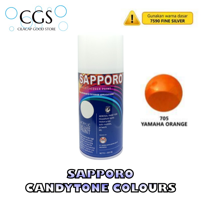 SAPPORO 705 CANDYTONE ORANGE - cat oren candy sapporo - sapporo candy oren - sapporo candytone orang