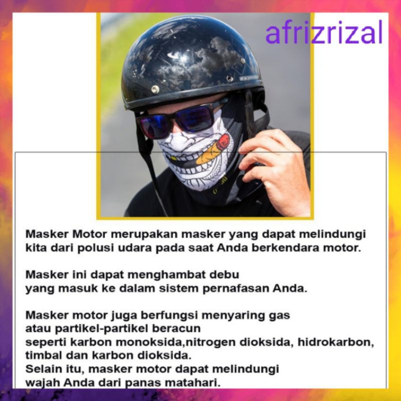 Kamuflase Syal Masker Buff  Anti Debu UV Slayer Bandana Camo Multifungsi Baff Sepeda Motor