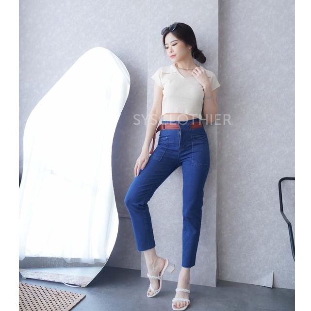 CELANA JEANS WANITA HW DOLLY BELT