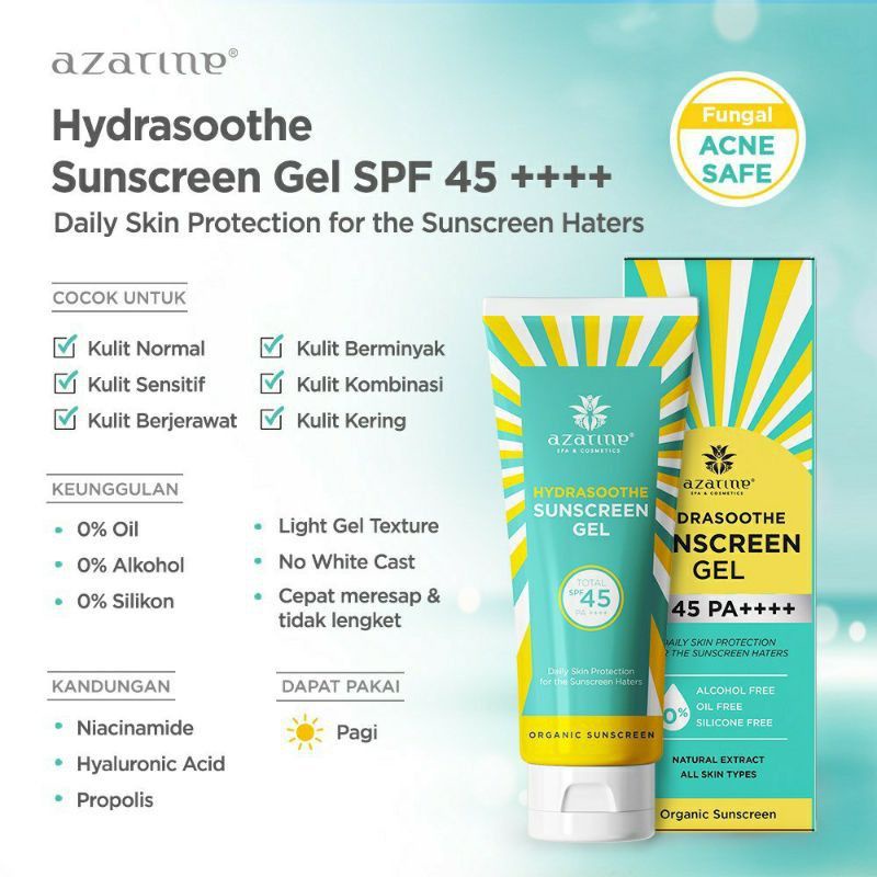 Azarine Hydrasoothe Sunscreen Gel SPF 45++++