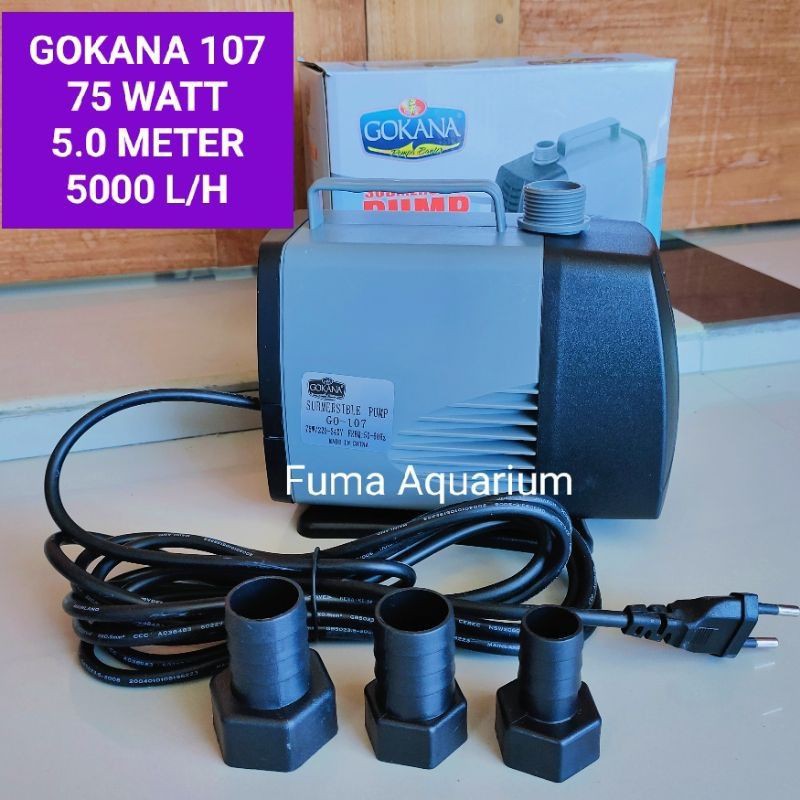 Pompa Celup GOKANA GO-107 Pompa Celup Kolam Aquarium Hidroponik Water Pump Power Head