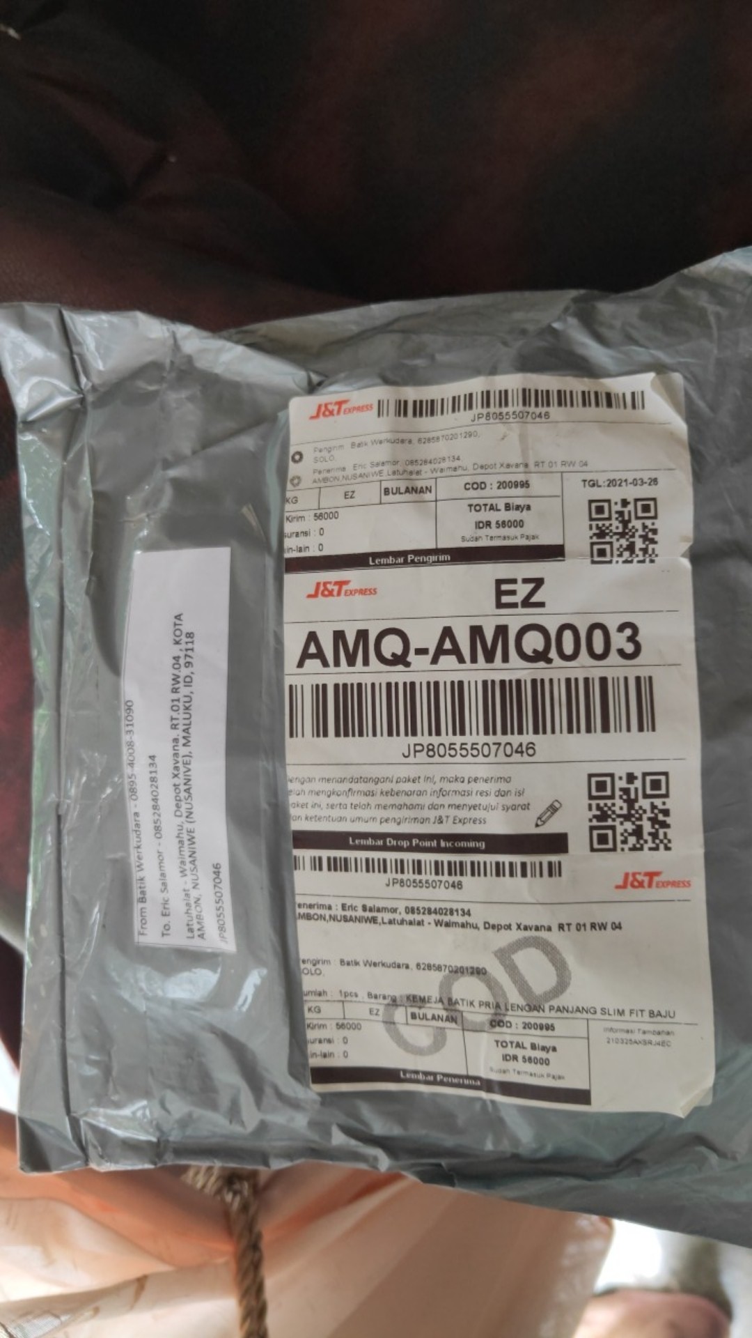 Kemeja Batik Pria Lengan Panjang Slim Fit Baju Hitam Batik Wayang Ori Solo By Dewo