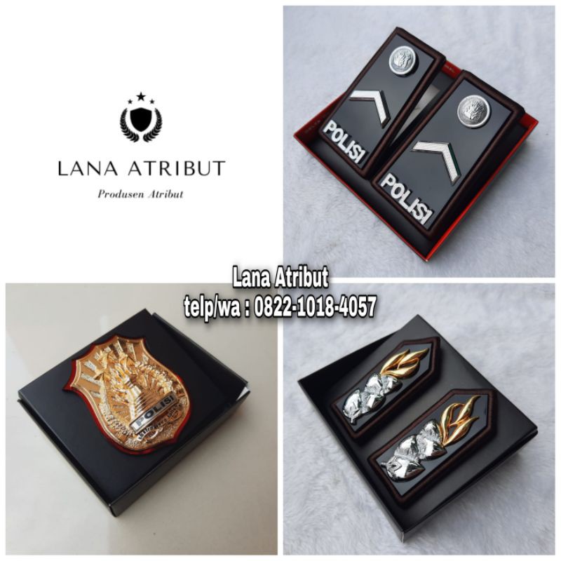 Set pangkat pdh Polri Bripda alas mika Doff/glossy