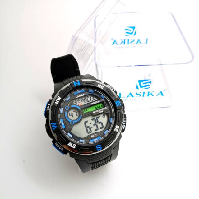 Jam tangan digital Pria Sporty water Resist Lasika 617