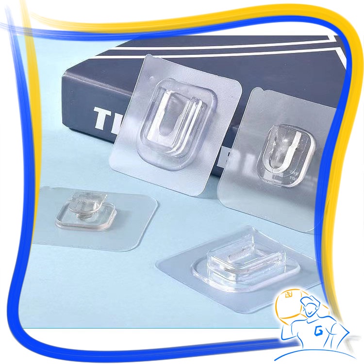 Gantungan Plus Minus Magic Hook Cadangan Stiker Lem Dinding Transparan Laci Pigura Jam Serbaguna