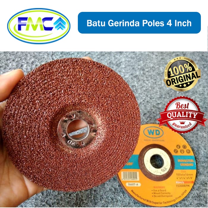 Mata Gerinda Poles Batu Gurinda Asah WD 4 inch dan Nippon 4 Inch Original Besi Kuningan Stainless