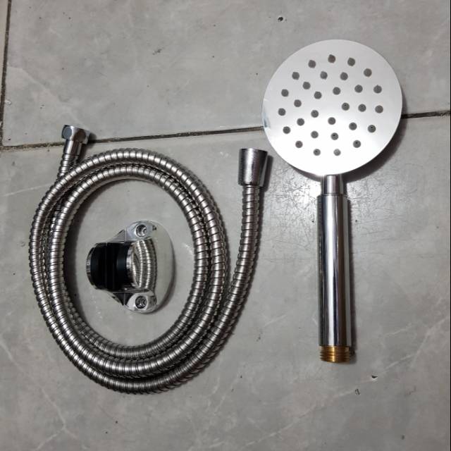 Hand shower mandi bulat stainless