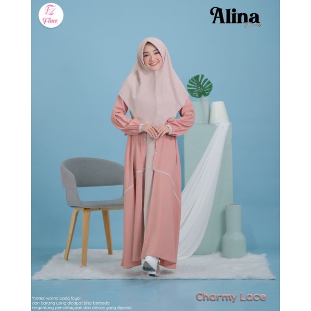 ALINA DRESS BY FAUZ HIJAB| DRESS PREMIUM, DRESS ORIGINAL, GAMIS LEBARAN