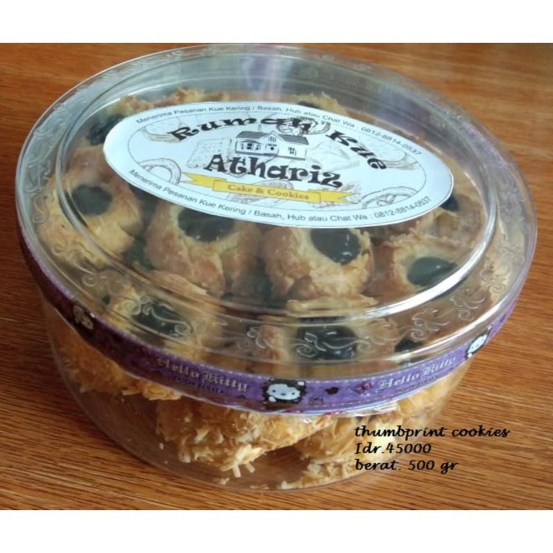 

Blueberry Strawberry Thumbprint Cookies Made by Order ASLI Home Made