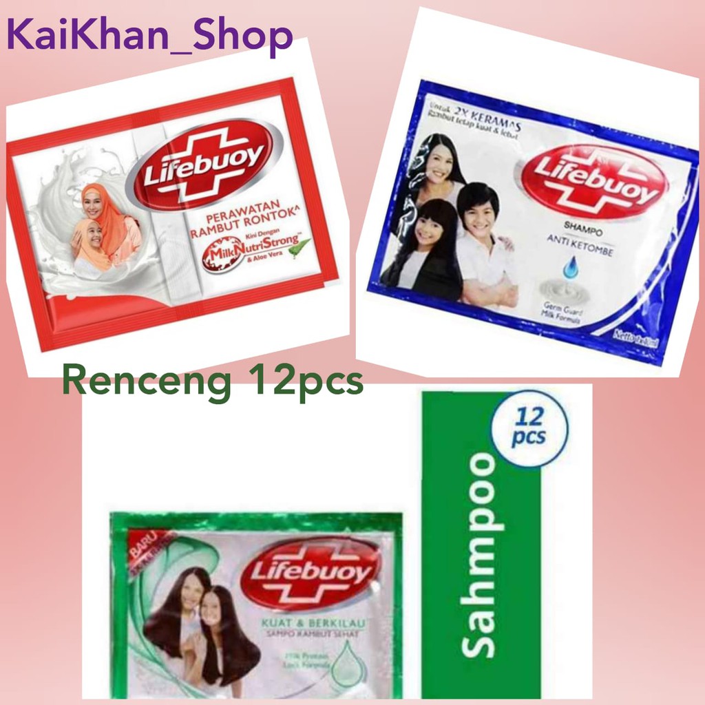 Lifebuoy Shampo Kemasan Renceng 9ml [  Renceng 12pcs ]