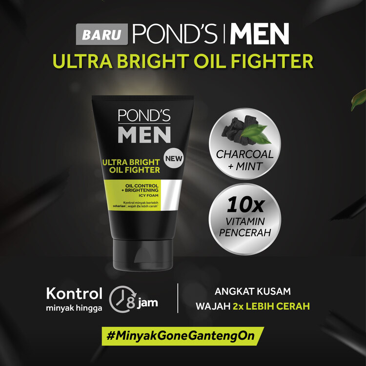 Ponds Men Ultra Bright Oil Fighter Facial Foam 50G