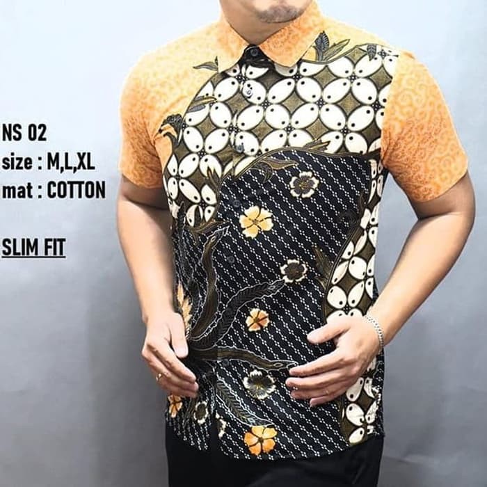 KEMEJA BATIK FORMAL NS 02 KEMEJA BAHAN FORMAL LENGAN PENDEK