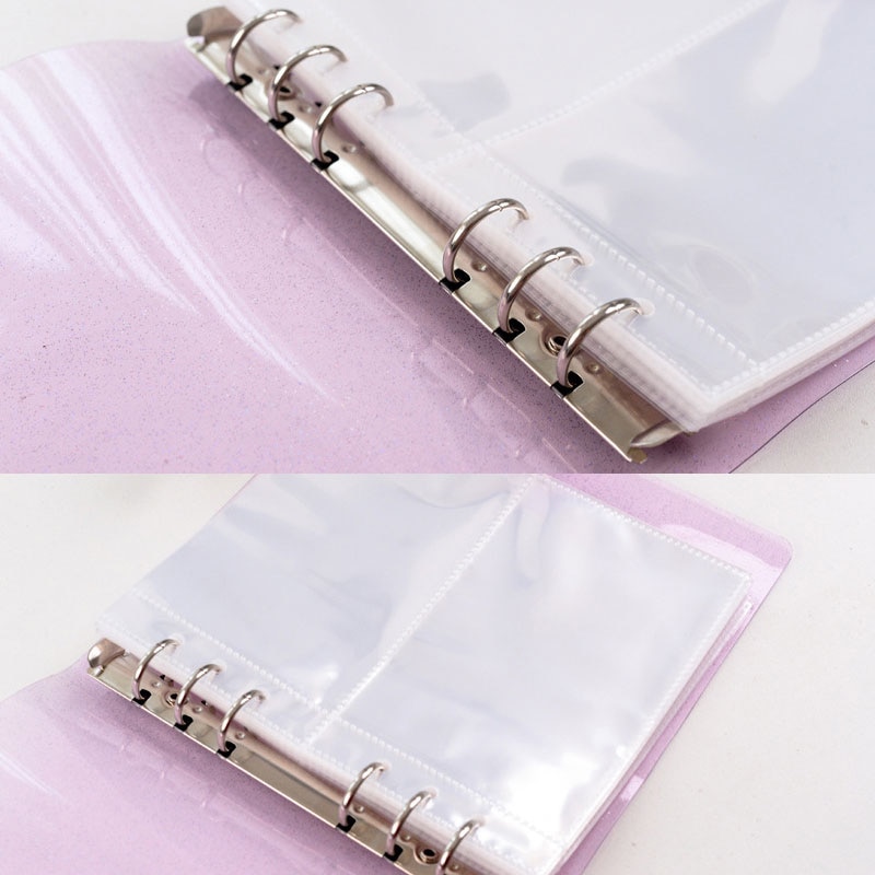 3 inch 5 inch Photo Album Jelly Color Sequins Photocard Case Portable Transparent Photo Holder