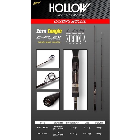 Joran Spinning Harrow Hollow Full Cast Range UL Ultra Light Game