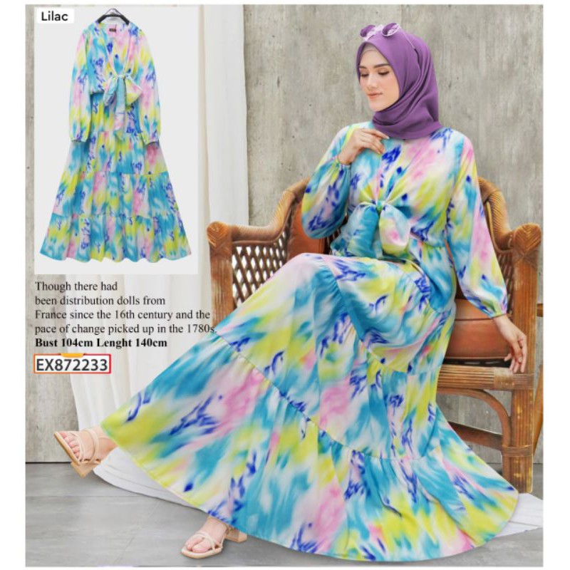 Dress pelangi abstrak pita by Extu