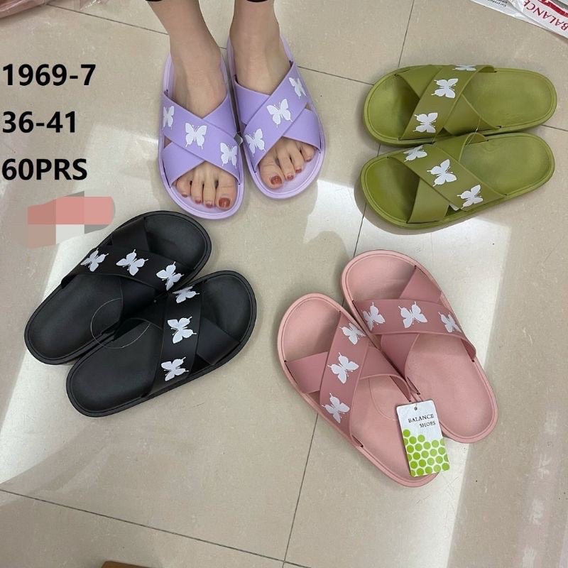 import, sandal jelly slop silang sandal jelly slop kupu sandal jelly 1969-7