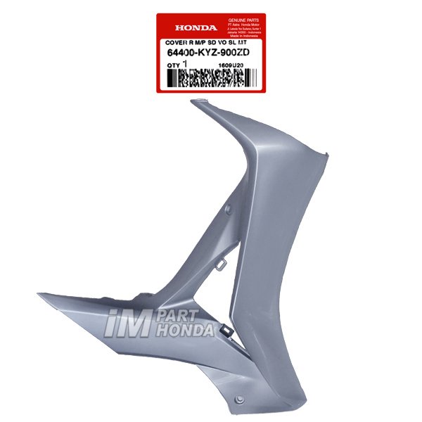 64400-KYZ-900ZD Cover Sayap Kanan Supra X 125 Helm in Silver Tua JKT